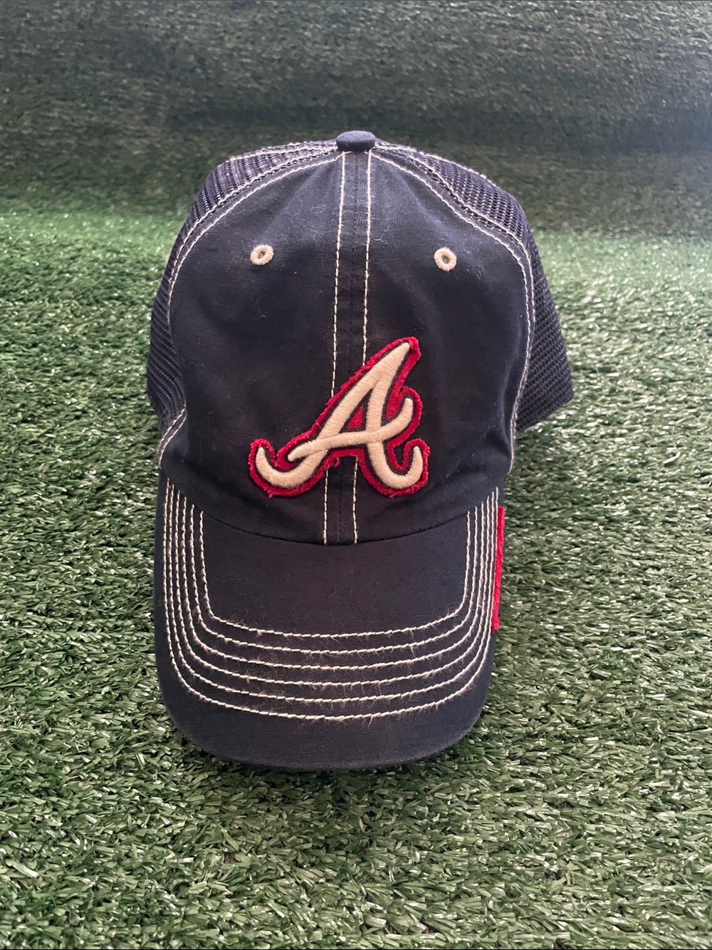 ‘47 Brand Atlanta Braves MLB Cap Hat Adjustable Navy Mesh Baseball